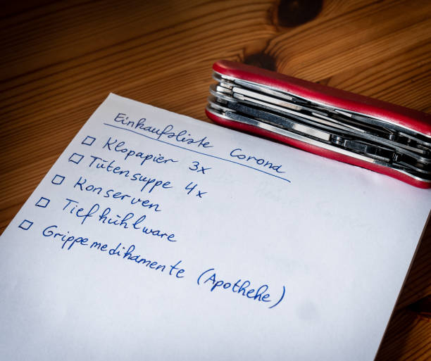 istock Shopping list for corona covid19 prepping 1211153360