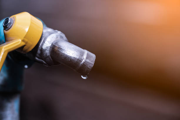 istock Water tap and water droplet 1211153492