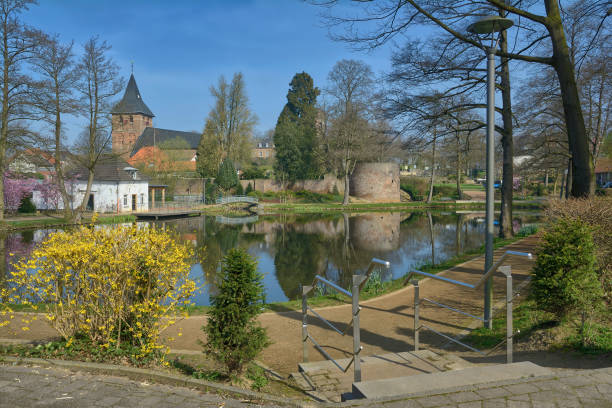 istock public Park with historical Town Wall in Wassenberg,Heinsberg District,Germany 1211155793
