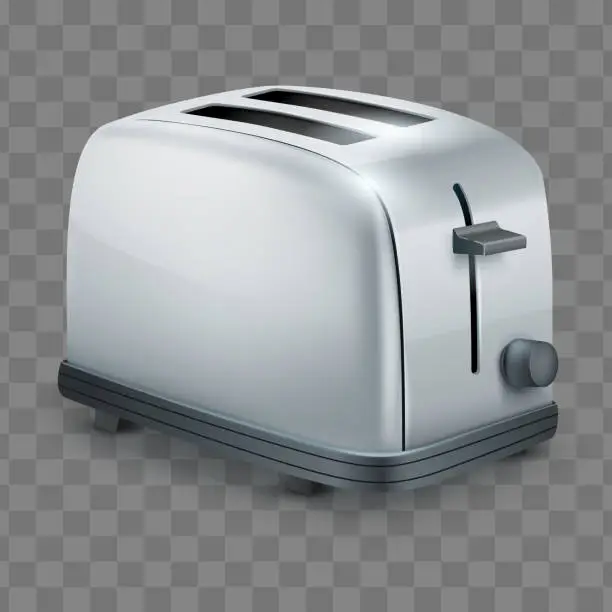 Vector illustration of Classic Metal toaster