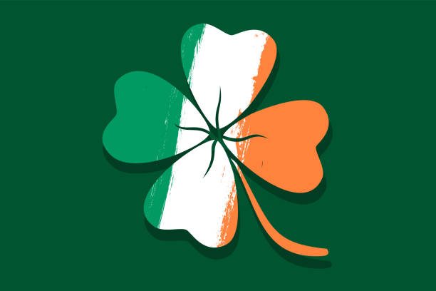 アイルランドの旗のようなラッキークローバー - irish tradition点のイラスト素材／クリップアート素材／マンガ素材／アイコン素材