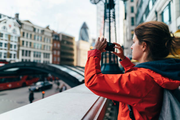 Tourist woman in UK