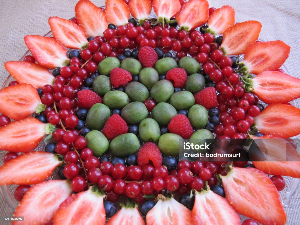 Fruit Plate Stock Photo - Download Image Now - Agriculture, Backgrounds,  Berry - iStock