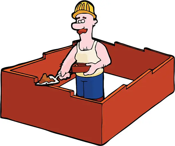 Vector illustration of Builder