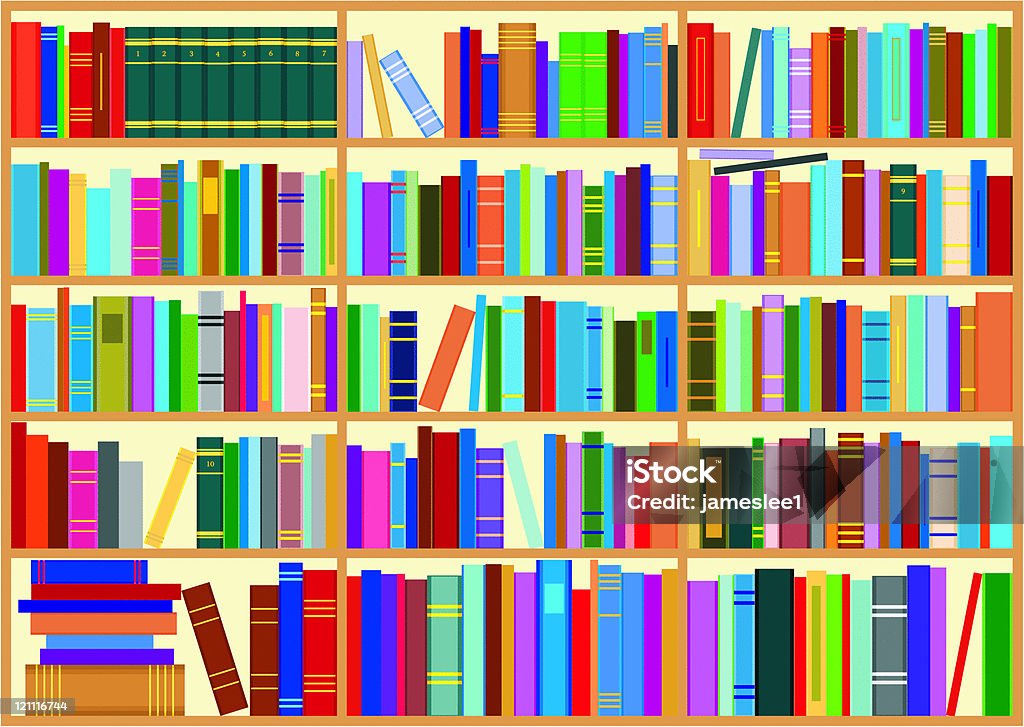 Rayonnage de livre - clipart vectoriel de Bibliothèque libre de droits