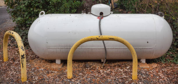 istock Propane Tank with Bollards 1211169148
