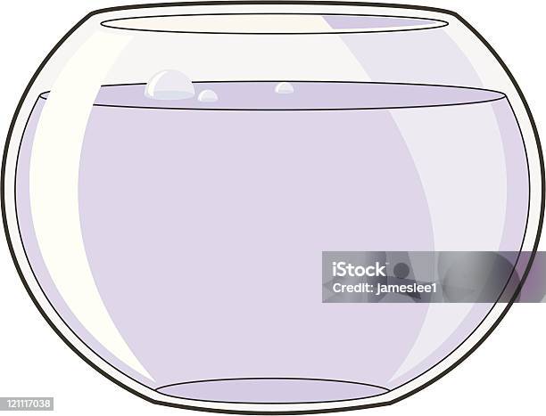 Пустой Золотая Рыбка Чаша — стоковая векторная графика и другие изображения на тему Круглый аквариум - Круглый аквариум, Без людей, Белый