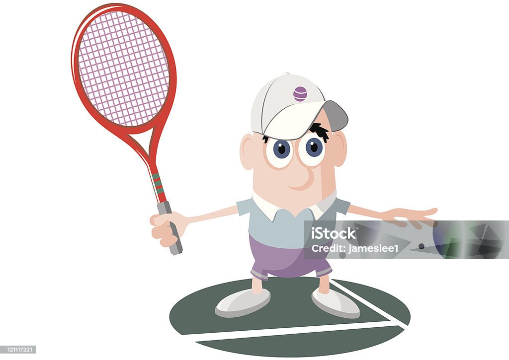 Jogador de ténis - Royalty-free Adulto arte vetorial
