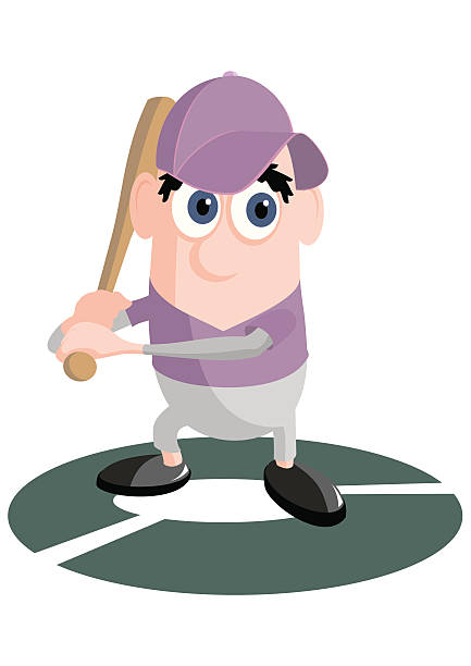 baseball-spieler - color image batting illustration technique adult stock-grafiken, -clipart, -cartoons und -symbole