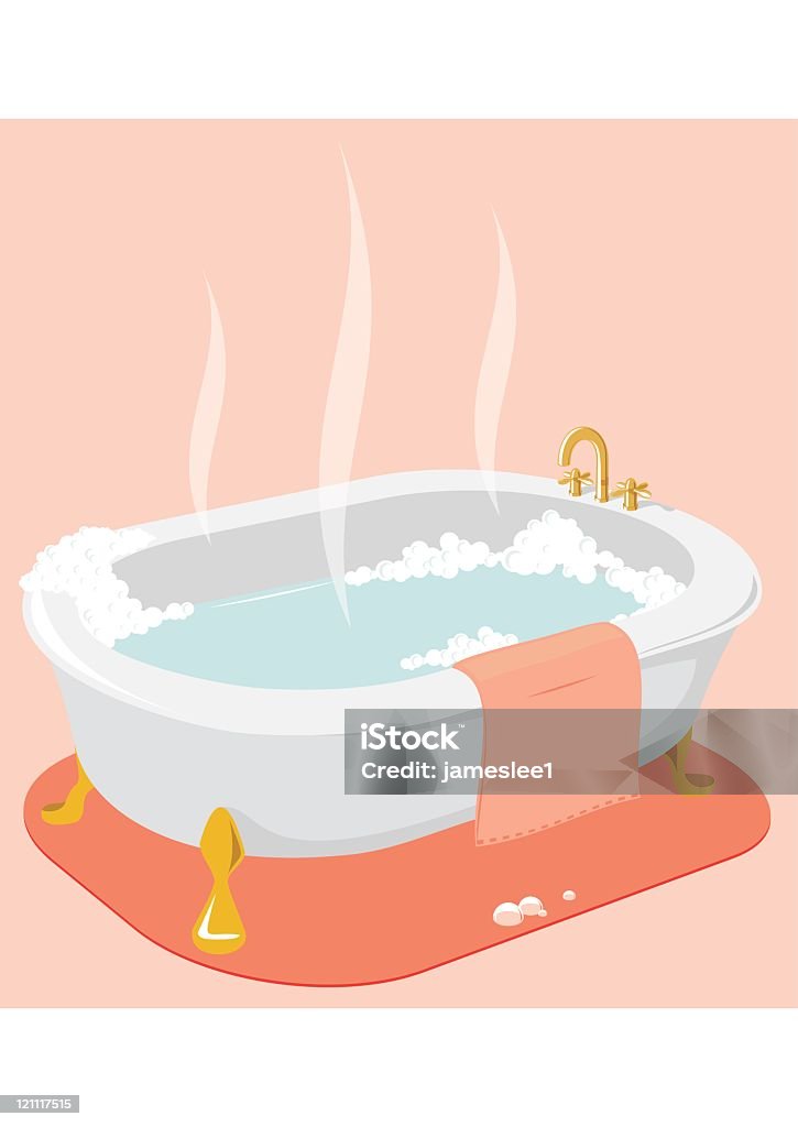 Bain à remous - clipart vectoriel de Baignoire libre de droits