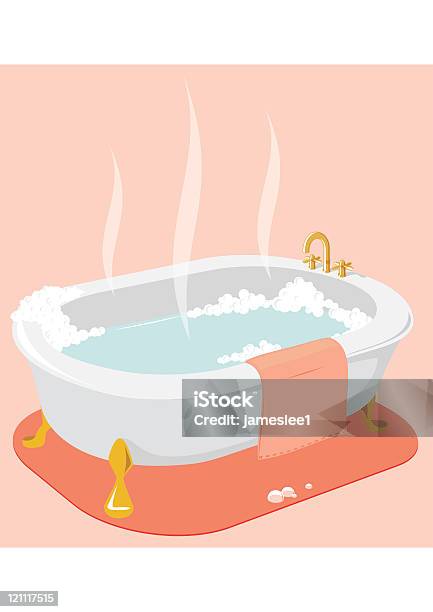 Bain À Remous Vecteurs libres de droits et plus d'images vectorielles de Baignoire - Baignoire, Vapeur, Illustration