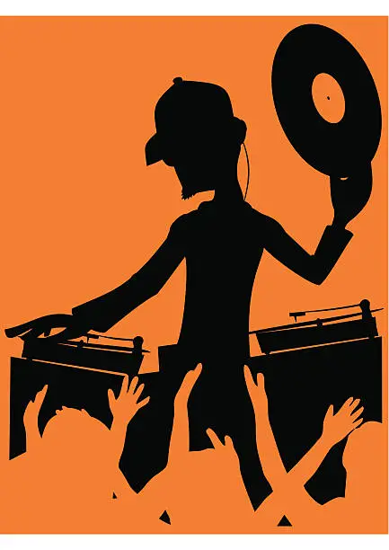 Vector illustration of DJ Worship