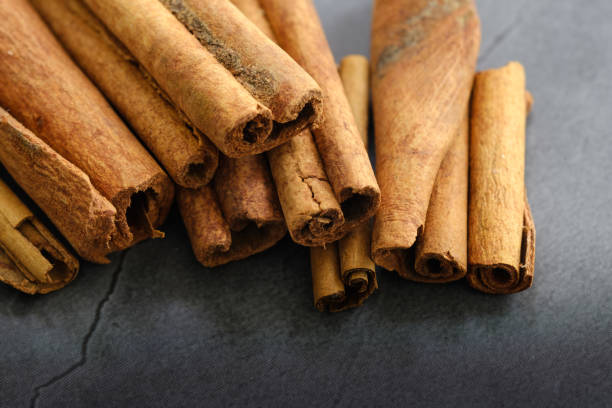 istock dry Cinnamon stick isolated on black ground 1211177536