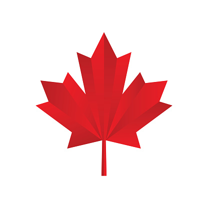 Maple leaf icon. Canadian symbol. Vector illustration. stock illustration