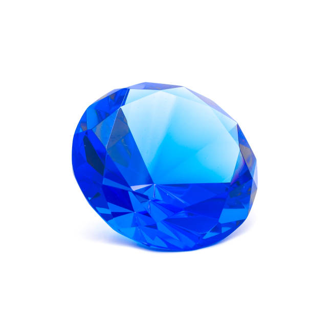 istock Large blue diamond luxury accessory isolated on white background 1211182122