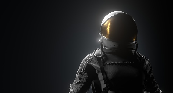 Astronaut Space Black Background