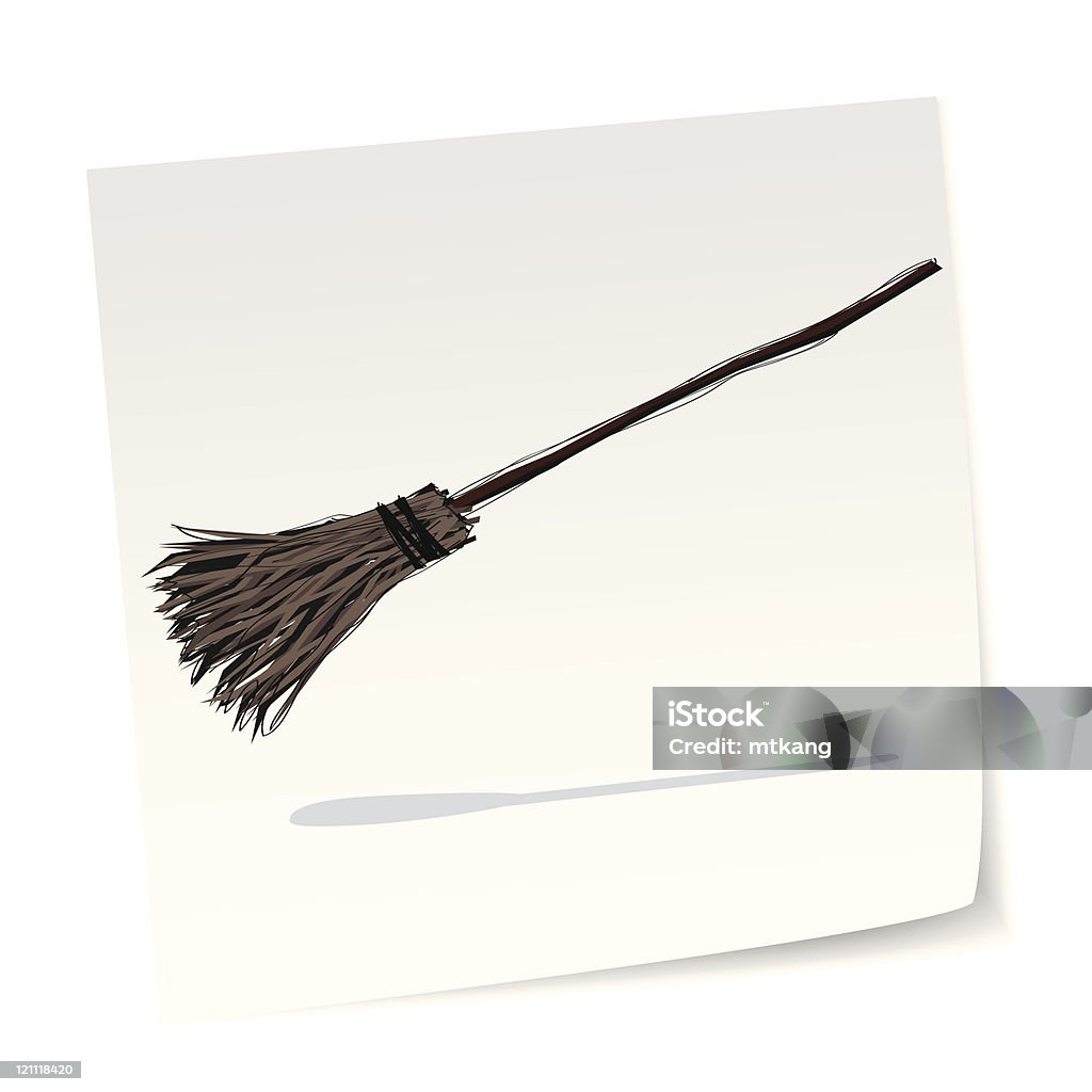 Czarownica broom - Grafika wektorowa royalty-free (Czarownica)