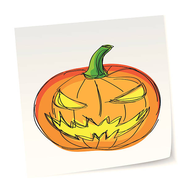 halloween pumpkin vector art illustration
