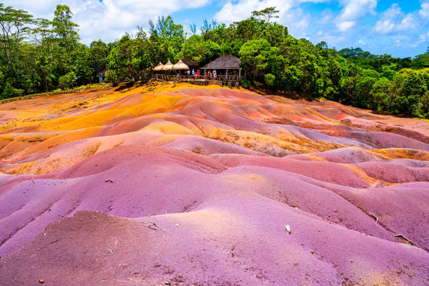 Chamarel - seven coloured earths on Mauritius island.