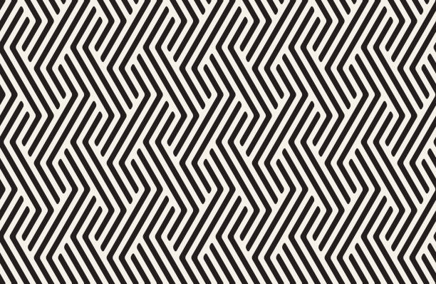 ilustrações de stock, clip art, desenhos animados e ícones de seamless geometric vector pattern - repetition striped pattern in a row