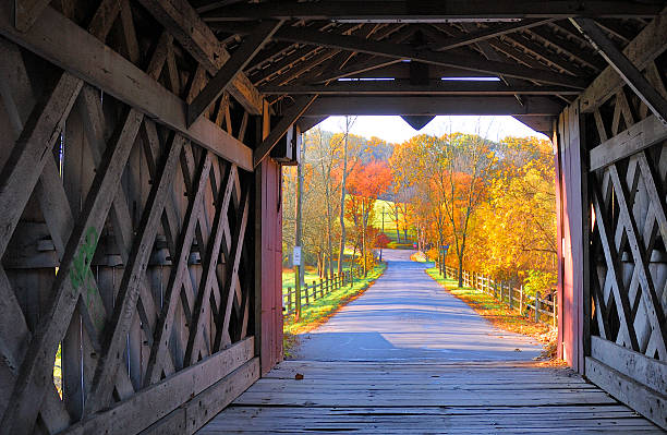 Ashland Covered Bridge - Yorklyn, Delaware stock photo