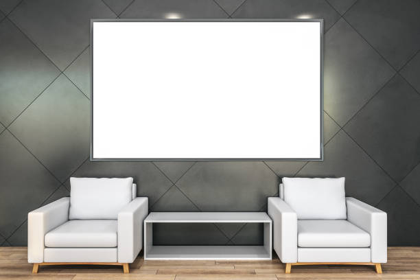 istock Contemporary living room with blank billboard 1211191106