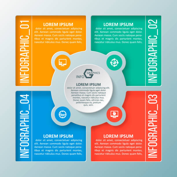 illustrazioni stock, clip art, cartoni animati e icone di tendenza di infografica su carta 3d astratta. modello di business . illustrazione vettoriale - hexagon three dimensional shape diagram abstract