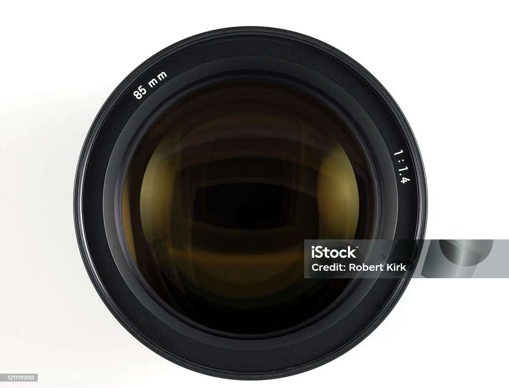 85 MM con una telecamera di un singolo articolo - Foto stock royalty-free di Bianco e nero