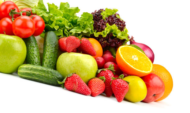 istock Isolated fresh fruits and vegetables 1211197551