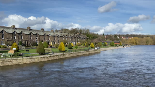 View across the River Wharfe in Otley, West Yorkshire