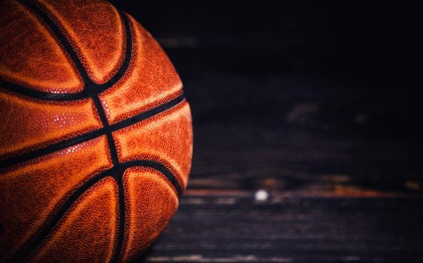 istock basketball ball on wooden background. 1211201737