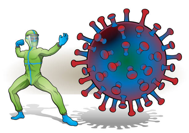 illustrations, cliparts, dessins animés et icônes de docteur de combattant - immune defence illustrations