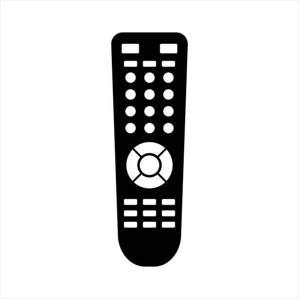 TV Remote Control Vector Icon TV Remote Control Vector Icon dvd logo stock illustrations