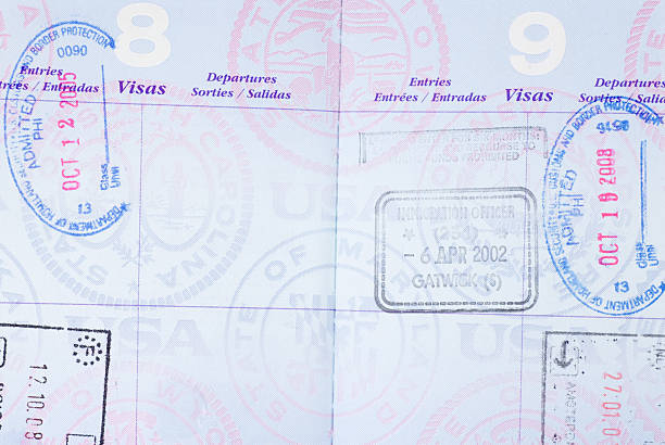 istock U.S. Passport with Visa Stamps 121120710