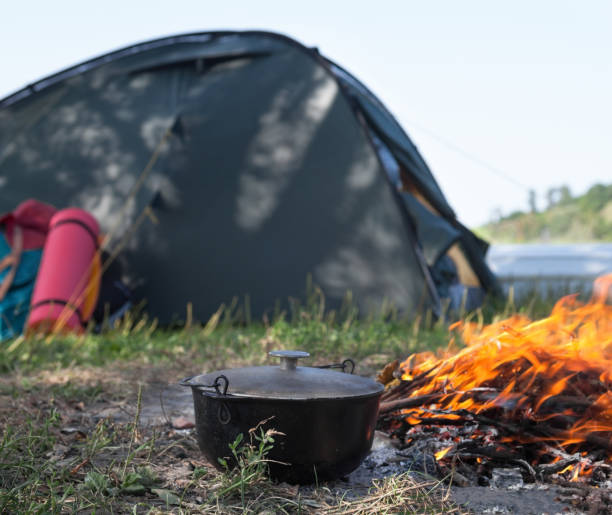 istock Campsite near the river 1211209783