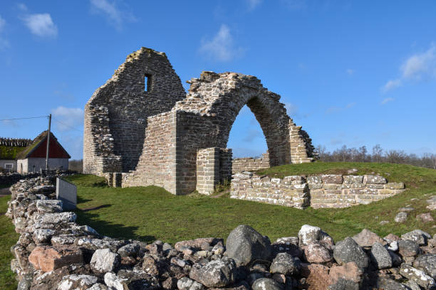 Ancient Church Ruin stock photo