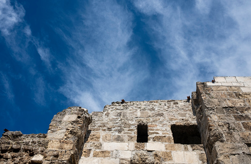 Abandoned Castle wall in Antalya, Turkey.