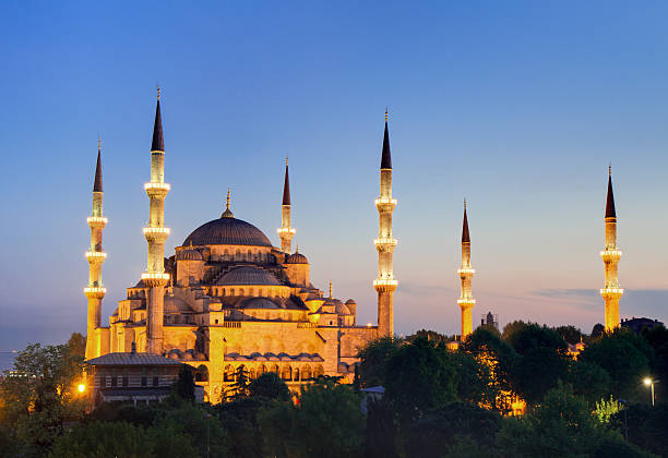 istock Illuminated Sultan Ahmed Mosque during the blue hour 121121091