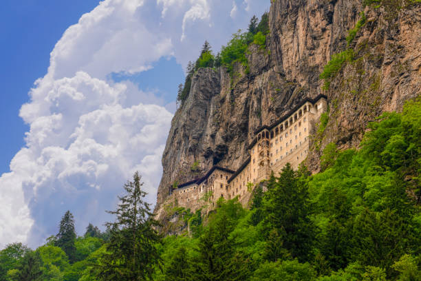 Sumela Monastery in Trabzon, Turkey. Greek Orthodox Monastery of Sumela was founded in the 4th century. Sumela Monastery in Trabzon, Turkey. Greek Orthodox Monastery of Sumela was founded in the 4th century. sumela monastery stock pictures, royalty-free photos & images
