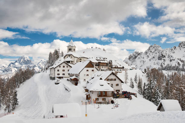 istock Monte Lussari, idyllic mountain village 1211214916