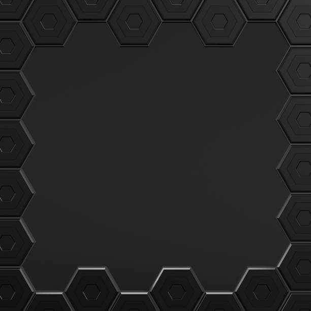 istock Black abstract hexagon background. Minimalism concept. 1211215961