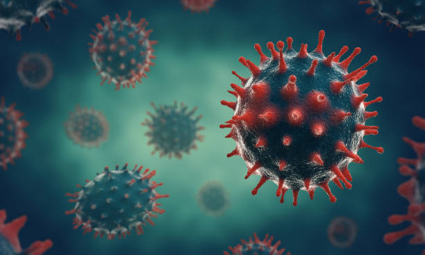Coronavirus, Flu or SARS virus. Microscopic view of Novel Coronavirus (2019-nCoV), Flu or SARS virus. viral infection photos stock pictures, royalty-free photos & images