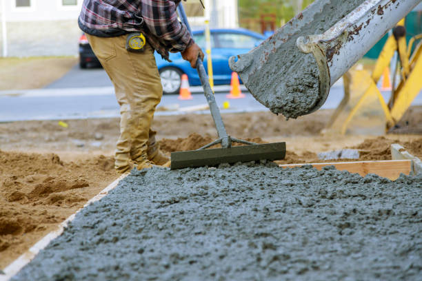 Cement mixer truck transport with pouring concrete. Cement mixer truck transport with pouring concrete to create for walking. concrete work stock pictures, royalty-free photos & images