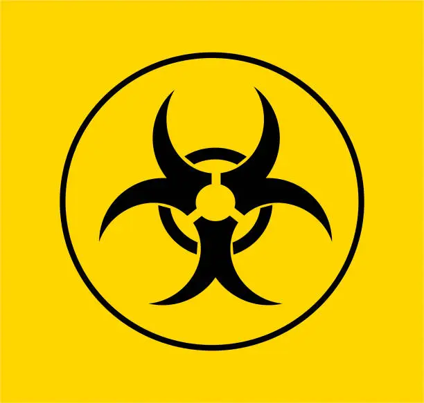 Vector illustration of Biohazard symbol stock illustration
