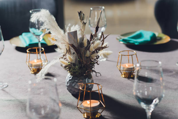 istock beautifully served table in a restaurant Luxury holiday place. 1211232165