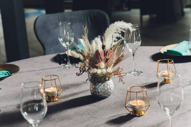 istock beautifully served table in a restaurant Luxury holiday place. 1211232168