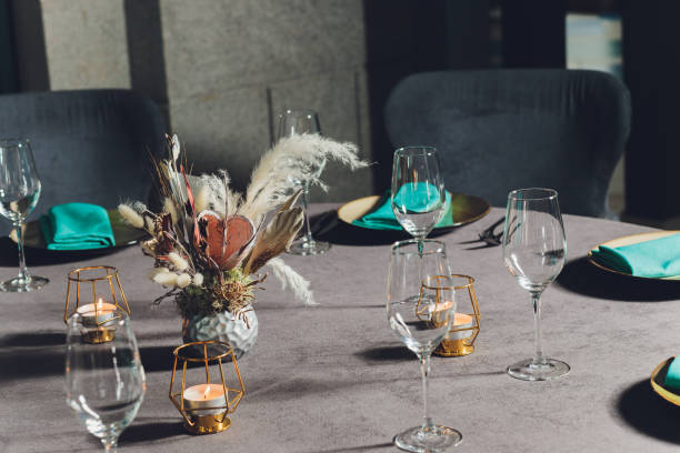 istock beautifully served table in a restaurant Luxury holiday place. 1211232171