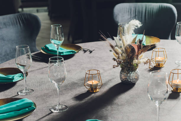 istock beautifully served table in a restaurant Luxury holiday place. 1211232172