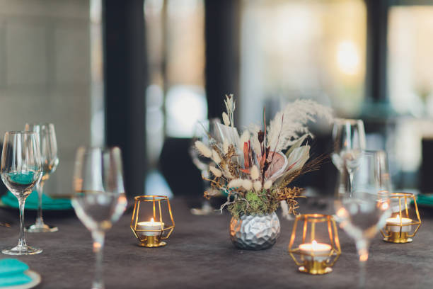 istock beautifully served table in a restaurant Luxury holiday place. 1211232176