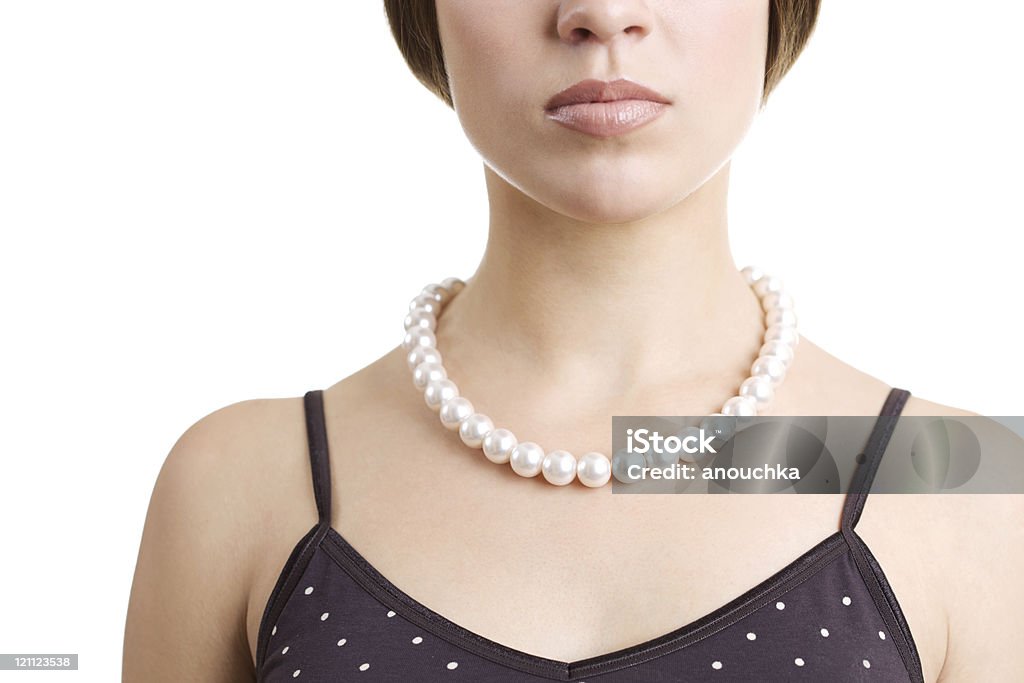 Schöne Frau mit Halskette - Lizenzfrei Halskette Stock-Foto